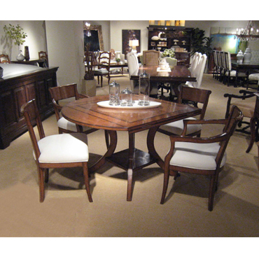 Square To Round Dining Set 58, Square To Round Table Set