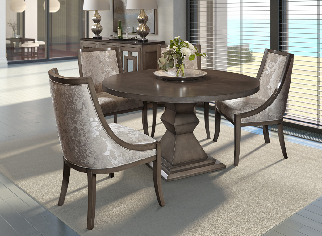 Round Dining Table Upholstered Chairs, Dining Room Table Upholstered Chairs