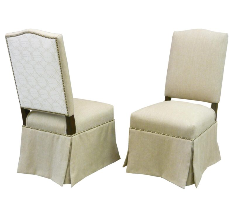 Custom Dining Side Chair with Skirt