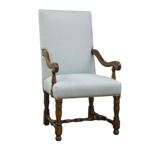 Custom English Upholstered Arm Chair
