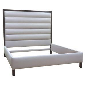Custom King Bed with Horizontal Panel – Tufting