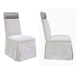 Custom Dining Chair + Tailored Skirt and Casters