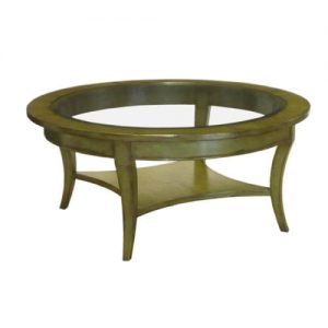 Veranda Round Cocktail Table with Glass Top