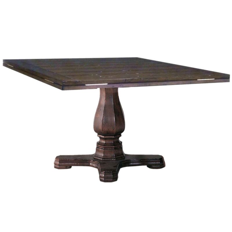 Square to Round Pedestal Table
