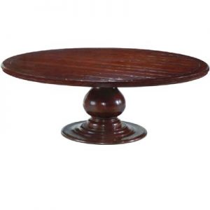 Pedestal Table with Plank Top