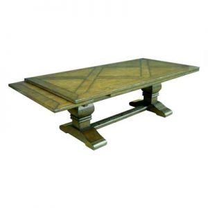Draw Top Trestle Dining Table with Optional Inlaid Top