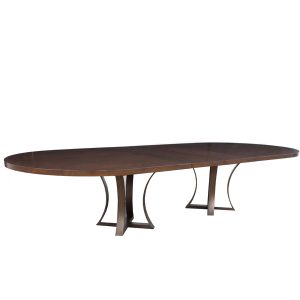 Custom Oval Iron Table with Center Fills
