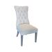 tufted dining chair upholstered seat hardwood legs