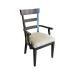Montage arm dining chair upholstered seat hardwood frame