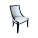 upholstered dining chair curved back hardwood legs