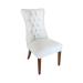 tufted upholstered dining chair traditional wood legs