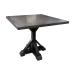 Montage square bistro table pedestal base solid wood