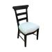 Harvest ladderback dining chair upholstered seat solid wood frame