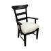Harvest arm chair ladderback dining chair solid wood frame
