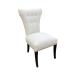 upholstered dining chair tufted back hardwood legs
