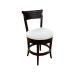 Veranda swivel bar stool counter height upholstered seat solid wood