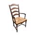 ladderback rush seat arm chair solid wood frame